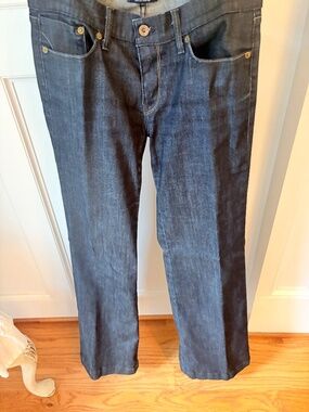 RARE Levi’s Capital E Anita Wide Leg Jeans 29 Mid Rise Dark Indigo USA Made